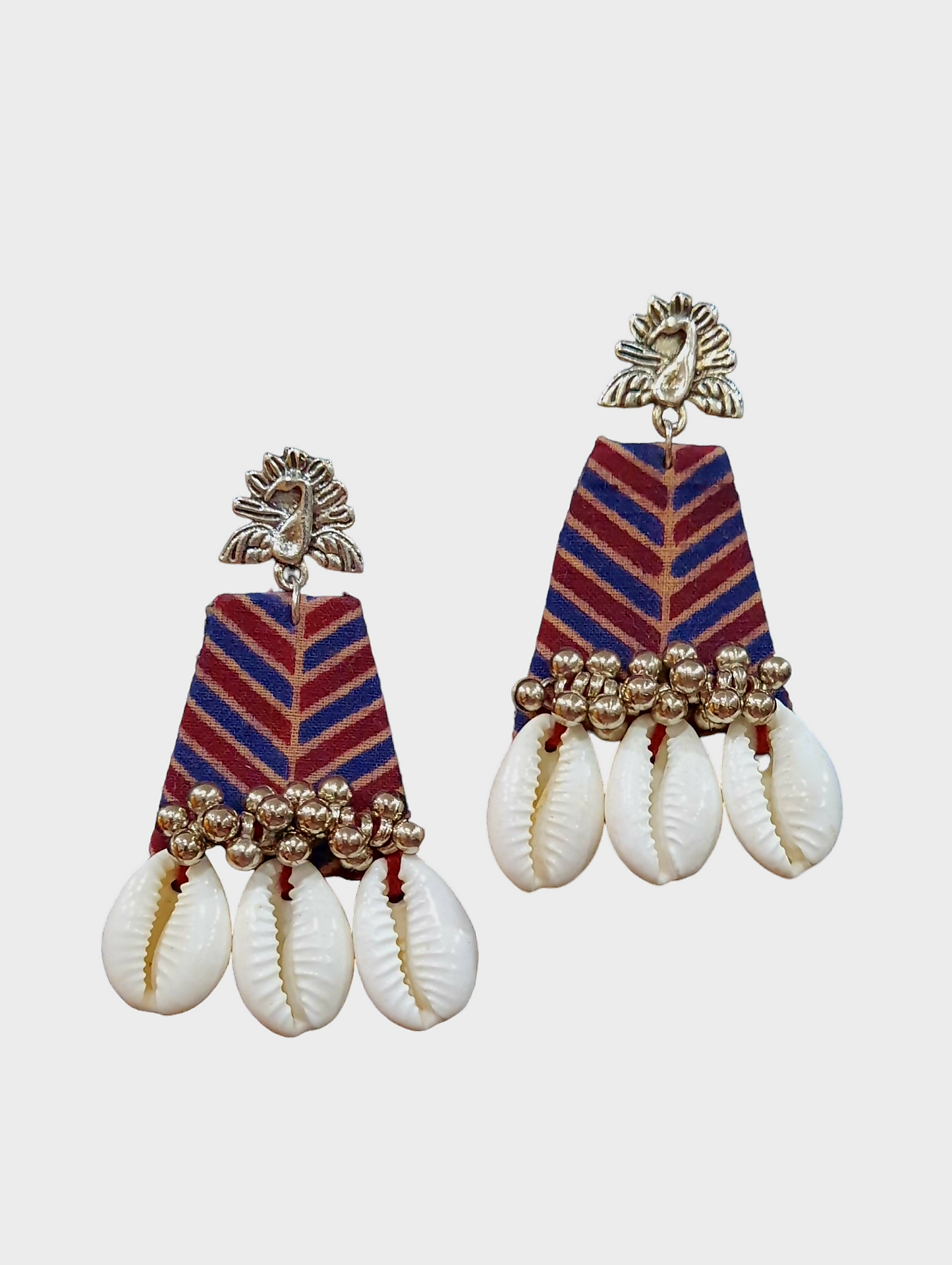 Cowrie Fabric Earrings