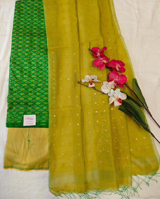 Dress Material with West Bengal by Loom Sequence Dupatta