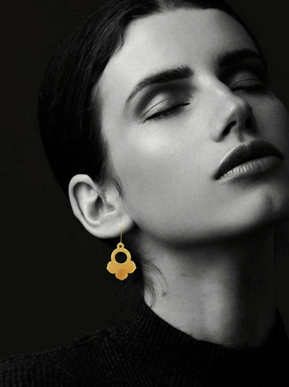 Flower with ring Big Earrings