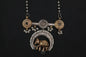 Elephant Dual Tone Pendant Set