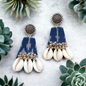 Cowrie Fabric Earrings