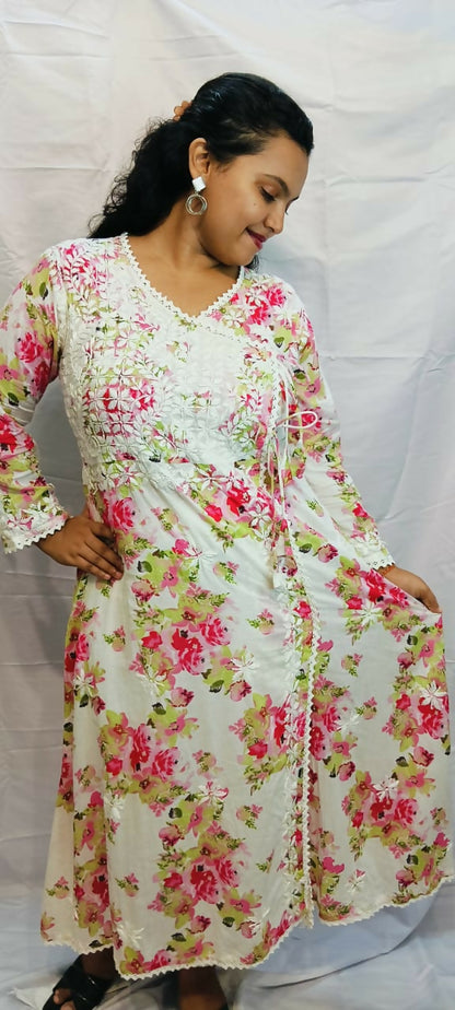 Angarkha Lucknowi kurti