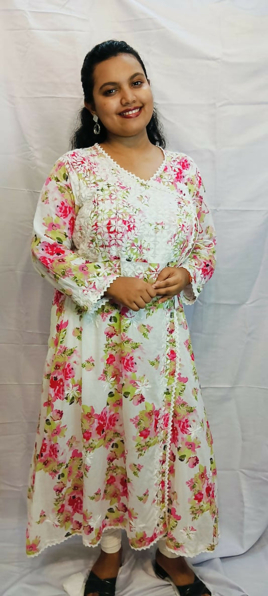 Angarkha Lucknowi kurti