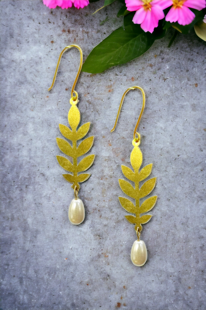 Walnut leaf Earrings