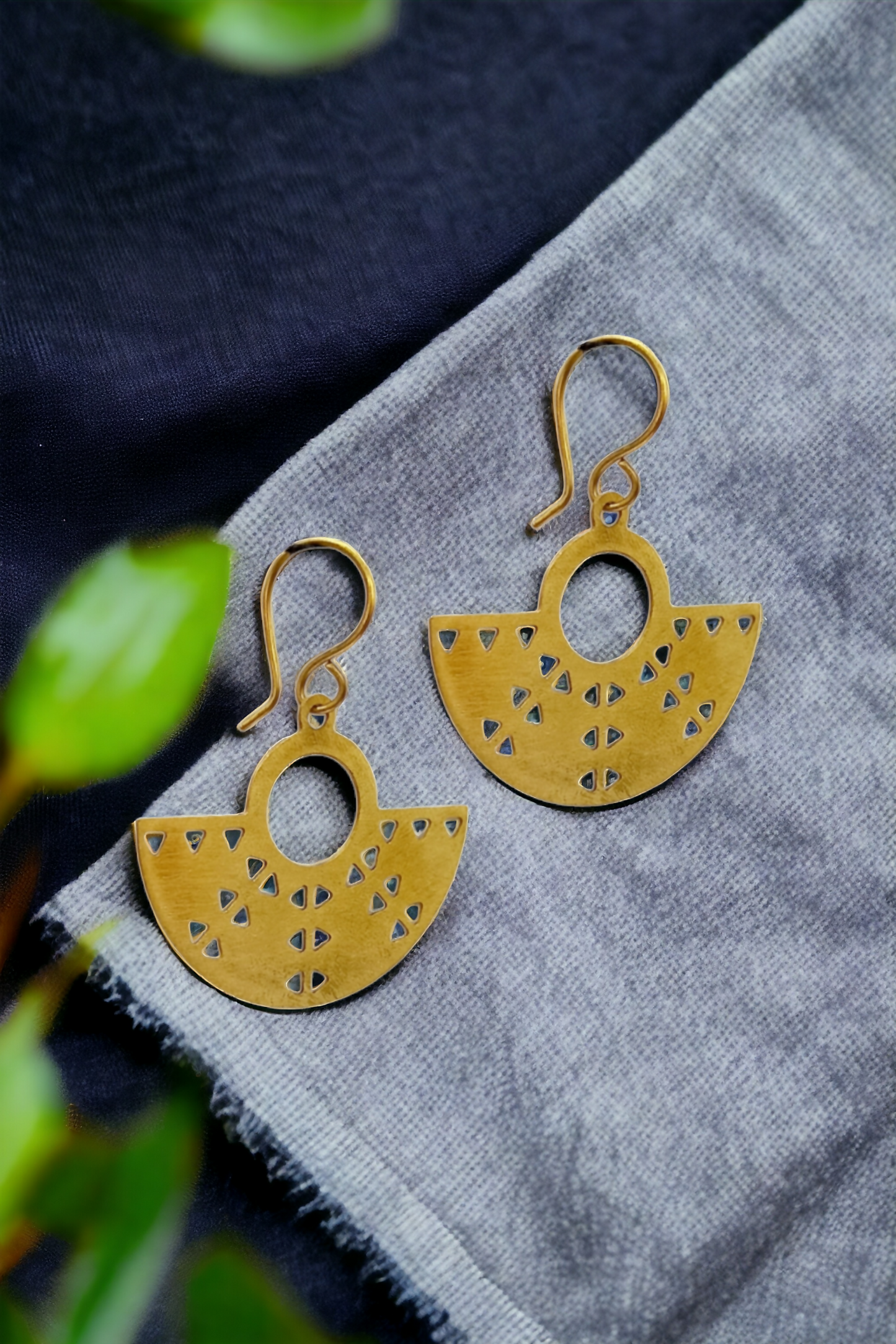 Half Round Nakshi Earrings