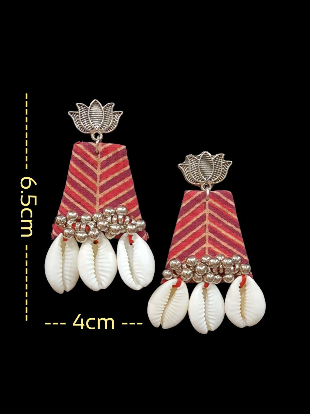 Cowrie Fabric Earrings