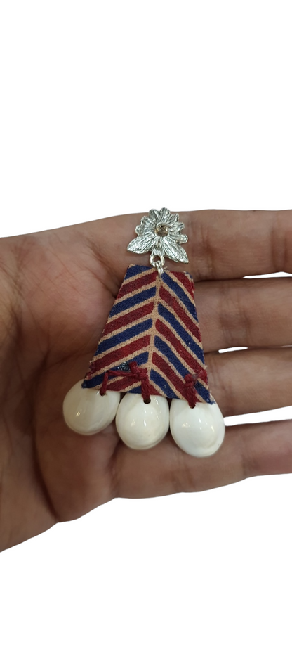 Cowrie Fabric Earrings