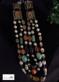 Enamel Pearl Long Necklace