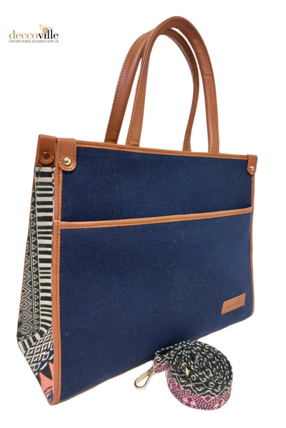 Canvas Jacquard Tote Bag