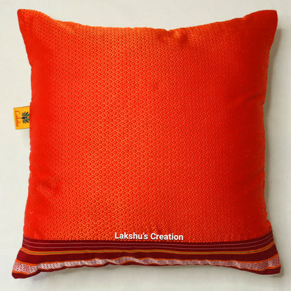 Designer Khun Cushion Covers - Orange (Pack of 1)