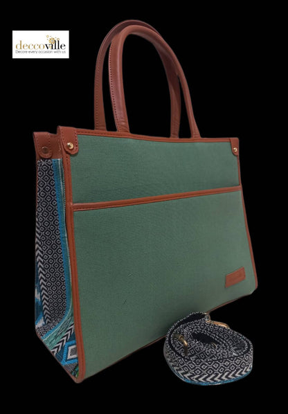 Canvas Jacquard Tote Bag