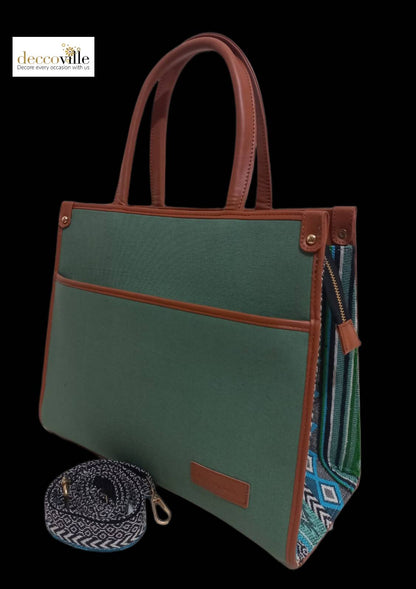 Canvas Jacquard Tote Bag