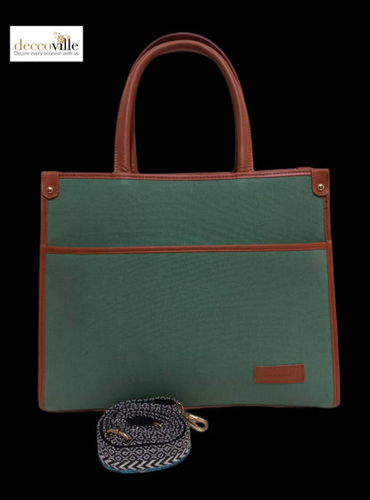 Canvas Jacquard Tote Bag