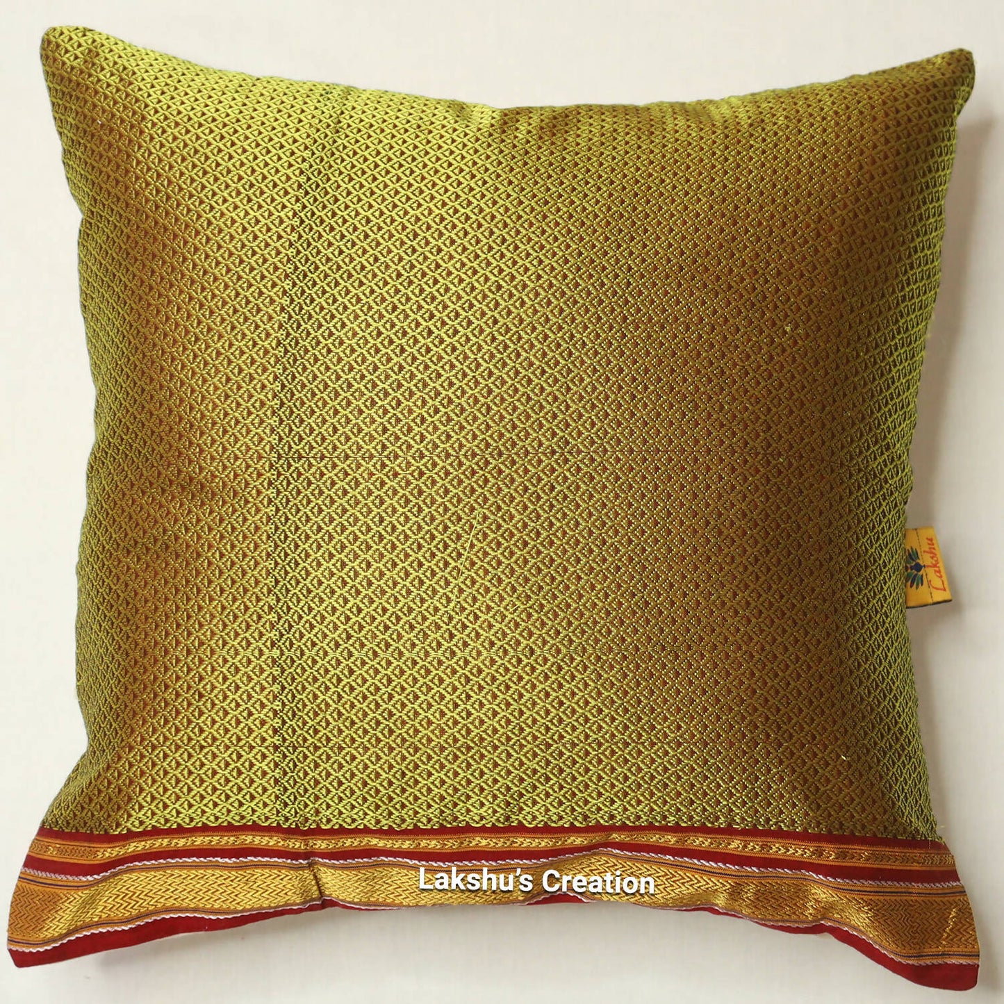 Designer Khun Cushion Covers - Golden (Pack of 1)